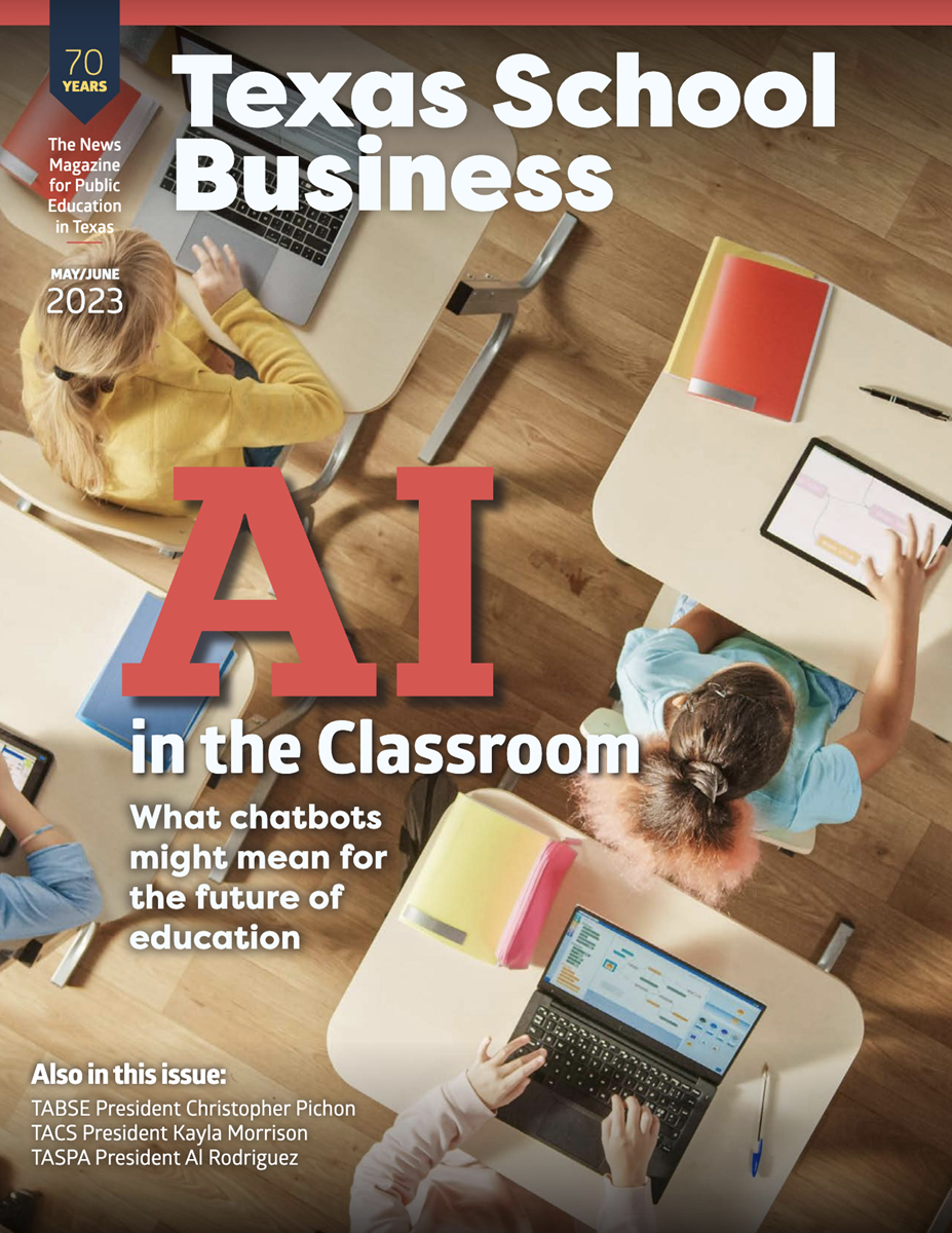 Cover of May/June 2023 issue of Texas School Business Magazine